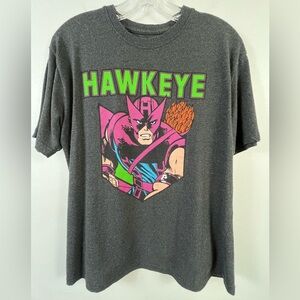 Marvel Men's Dark Gray Neon Hawkeye Graphic T-Shirt, sz MD